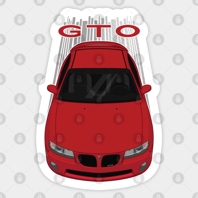 Custom pontiac gto 2004 - Red Sticker by V8social